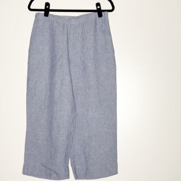 J. Jill Love Linen Pull on Linen Capri Pant Women's Size Medium Petite - Picture 7 of 7